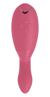 Розовый стимулятор Womanizer DUO с вагинальным отростком - 3