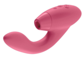 Розовый стимулятор Womanizer DUO с вагинальным отростком - 4
