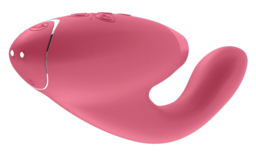 Розовый стимулятор Womanizer DUO с вагинальным отростком - 2