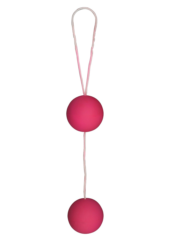Веселые розовые вагинальные шарики Funky love balls - 0