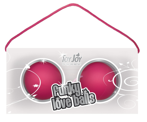 Веселые розовые вагинальные шарики Funky love balls - 1