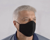 Черная мужская гигиеническая маска - 0