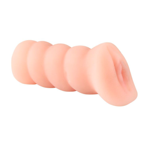 Мастурбатор-вагина с вибрацией и углублениями под пальцы - 16 см. - 1
