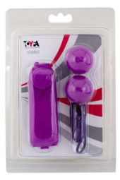 Фиолетовые вагинальные шарики с вибрацией - 1