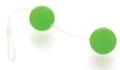 Зеленые вагинальные шарики на прозрачной сцепке - 0