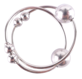 Серебристые колечки для сосков Silver Nipple Bull Rings - 2