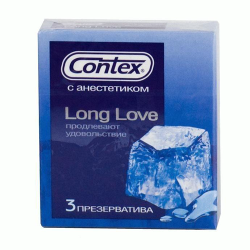 Презервативы с продлевающей смазкой Contex Long Love - 3 шт. - 0