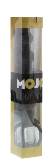 Черная ёлочка-насадка для двойного проникновения Mojo Bumpy - 15 см. - 1