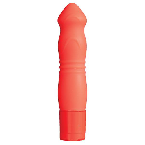 Оранжевый силиконовый вибромассажёр NEON BLISS VIBRATOR - 9 см. - 0