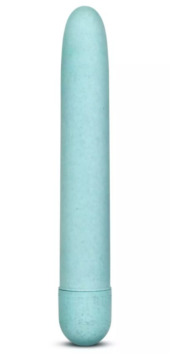 Голубой биоразлагаемый вибратор Eco - 17,8 см. - 0