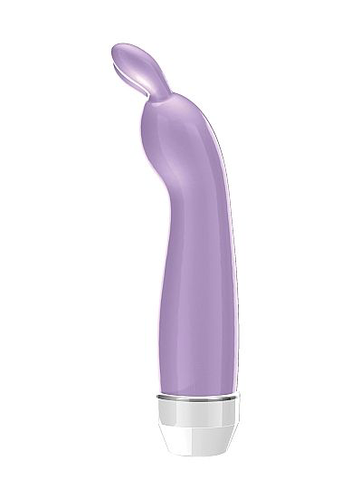 Фиолетовый вибратор с ушками Lena - 17,2 см. - 1