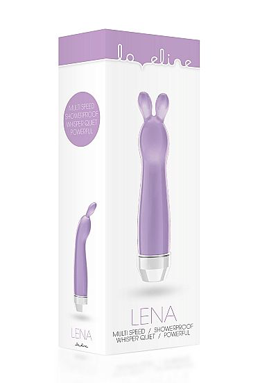 Фиолетовый вибратор с ушками Lena - 17,2 см. - 2