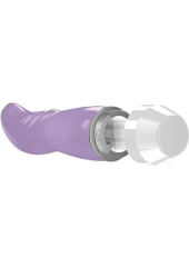 Фиолетовый вибратор Liora с изогнутой головкой - 15,1 см. - 1