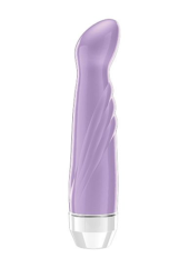Фиолетовый вибратор Livvy со скошенной головкой - 15,5 см. - 0