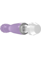 Фиолетовый вибратор Lowri с покрытой шишечками головкой - 15 см. - 1