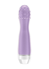 Фиолетовый вибратор Lowri с покрытой шишечками головкой - 15 см. - 0