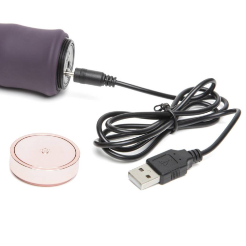 Фиолетовый вибратор с волнообразным стволом Deep Inside Rechargeable Classic Wave Vibrator - 16,5 см. - 2