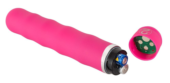 Розовый вибратор Deep Vibrations - 21 см. - 1