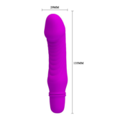 Фиолетовый мини-вибратор Stev -13,5 см. - 3