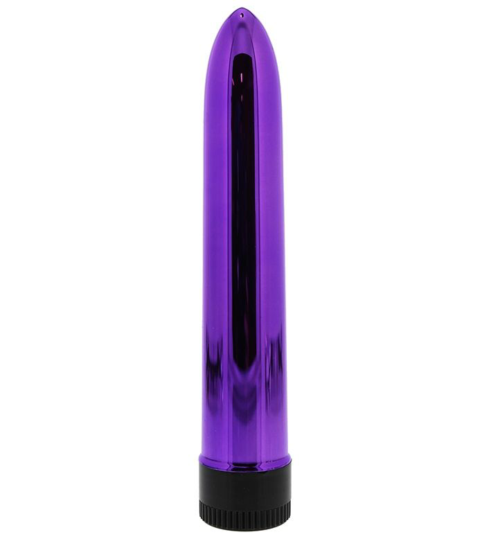 Фиолетовый классический вибратор KRYPTON STIX 7 MASSAGER - 17,8 см. - 0