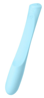 Голубой гибкий водонепроницаемый вибратор Sirens Venus - 22 см. - 0