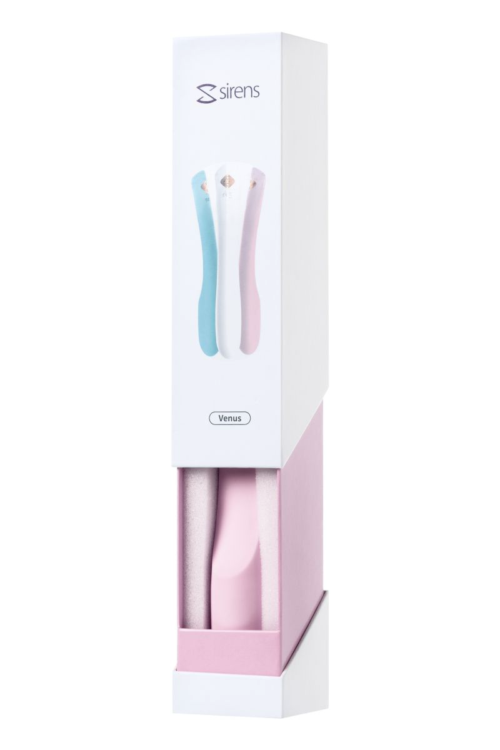 Нежно-розовый гибкий водонепроницаемый вибратор Sirens Venus - 22 см. - 6