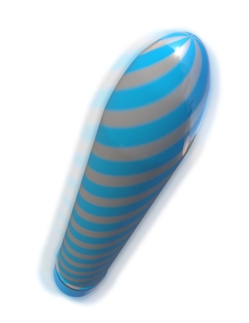 Голубой вибратор Sweet Swirl Vibrator - 21,3 см. - 1