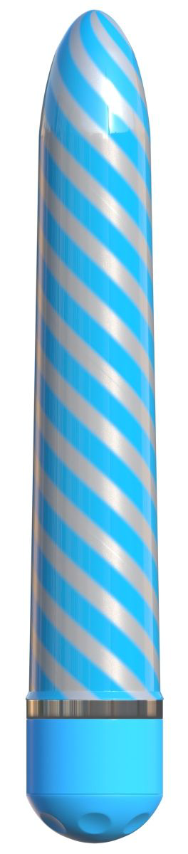 Голубой вибратор Sweet Swirl Vibrator - 21,3 см. - 0