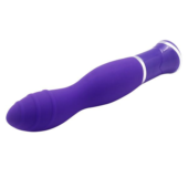 Фиолетовый вибратор ECSTASY Rippled Vibe - 19,5 см. - 1