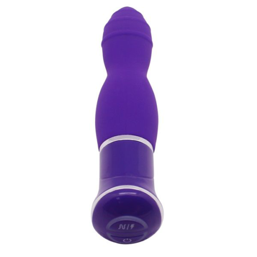 Фиолетовый вибратор ECSTASY Rippled Vibe - 19,5 см. - 2