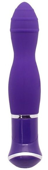 Фиолетовый вибратор ECSTASY Rippled Vibe - 19,5 см. - 0