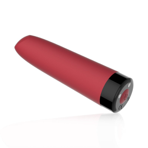 Красный мини-вибратор Awaken со скошенным кончиком - 10 см. - 1