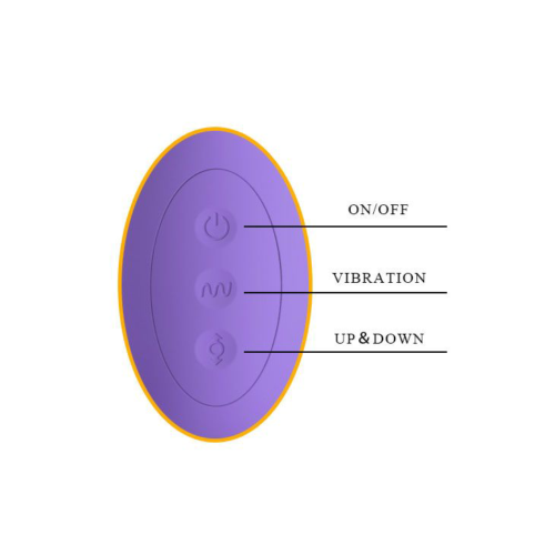 Фиолетовый вибратор Susie с возвратно-поступательными движениями - 25,2 см. - 3