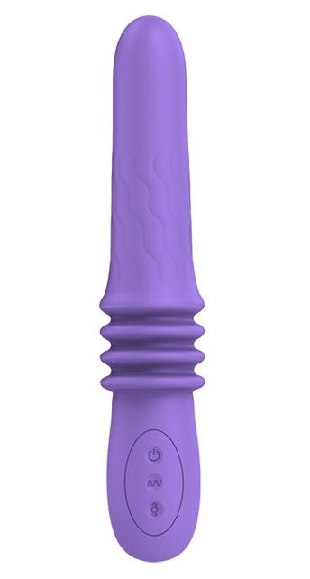 Фиолетовый вибратор Susie с возвратно-поступательными движениями - 25,2 см. - 0