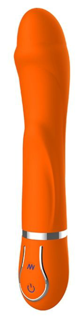 Оранжевый вибратор DIAMOND DARLING - 22 см. - 0