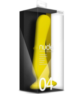 Желтый вибратор на присоске Nude Impressions 04 - 18 см. - 1