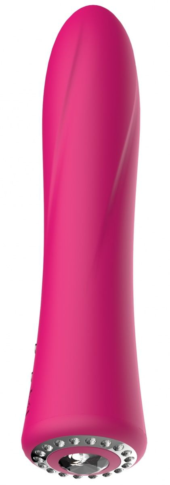 Розовый классический вибромассажер Jewel - 19,5 см. - 0