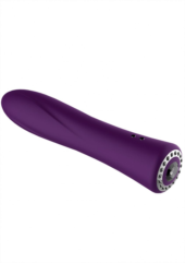 Фиолетовый классический вибромассажер Jewel - 19,5 см. - 3