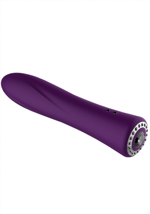 Фиолетовый классический вибромассажер Jewel - 19,5 см. - 3