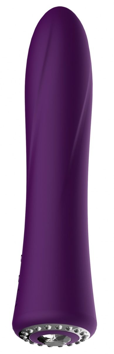 Фиолетовый классический вибромассажер Jewel - 19,5 см. - 0