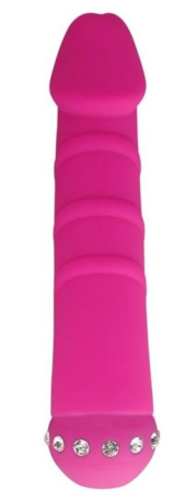 Розовый вибратор SPARKLE SUCCUBI VIBRATING DONG - 14,5 см. - 0