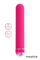 Розовый нереалистичный вибратор Mastick - 18 см. - 9