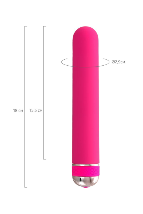 Розовый нереалистичный вибратор Mastick - 18 см. - 8