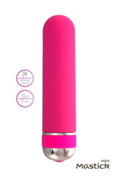 Розовый нереалистичный мини-вибратор Mastick Mini - 13 см. - 9