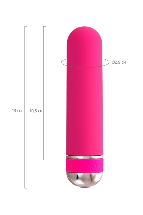 Розовый нереалистичный мини-вибратор Mastick Mini - 13 см. - 8