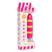 Ярко-розовый вибростимулятор-эскимо 10X Popsicle Vibrator - 21,6 см. - 1