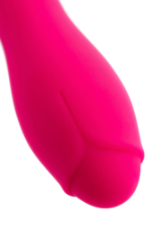 Ярко-розовый вибратор TOYFA March - 16,6 см. - 6