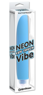 Неоново-голубой вибратор Neon Luv Touch Vibe - 17 см. - 3