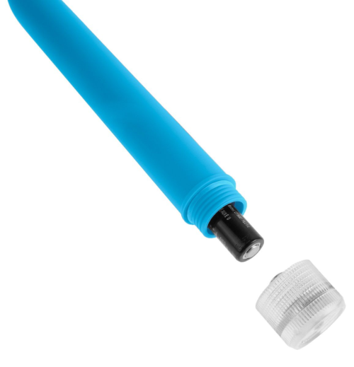 Неоново-голубой вибратор Neon Luv Touch Vibe - 17 см. - 2