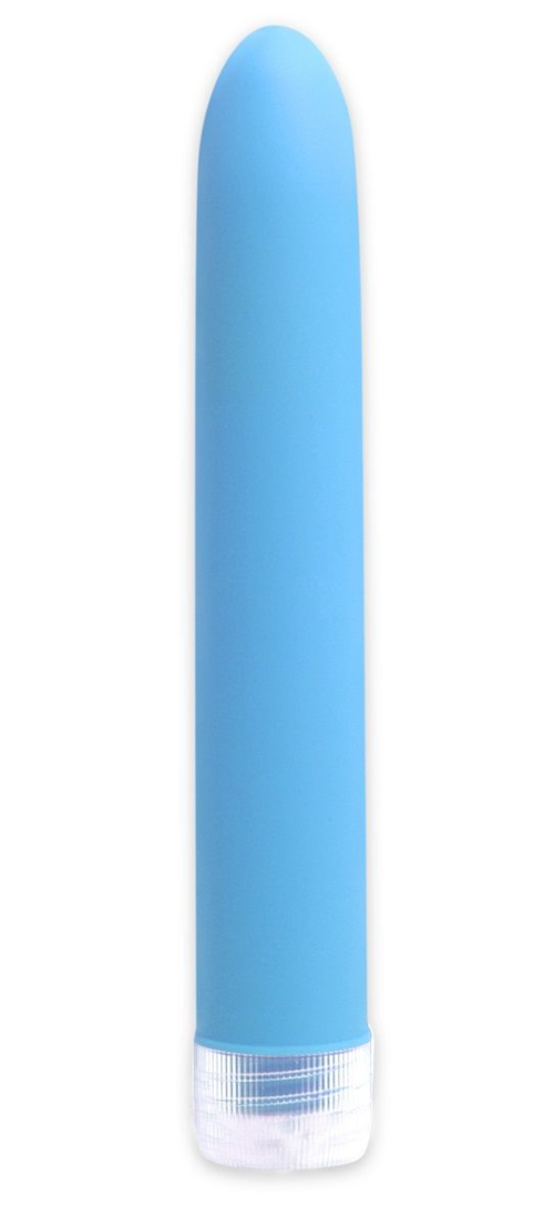 Неоново-голубой вибратор Neon Luv Touch Vibe - 17 см. - 0